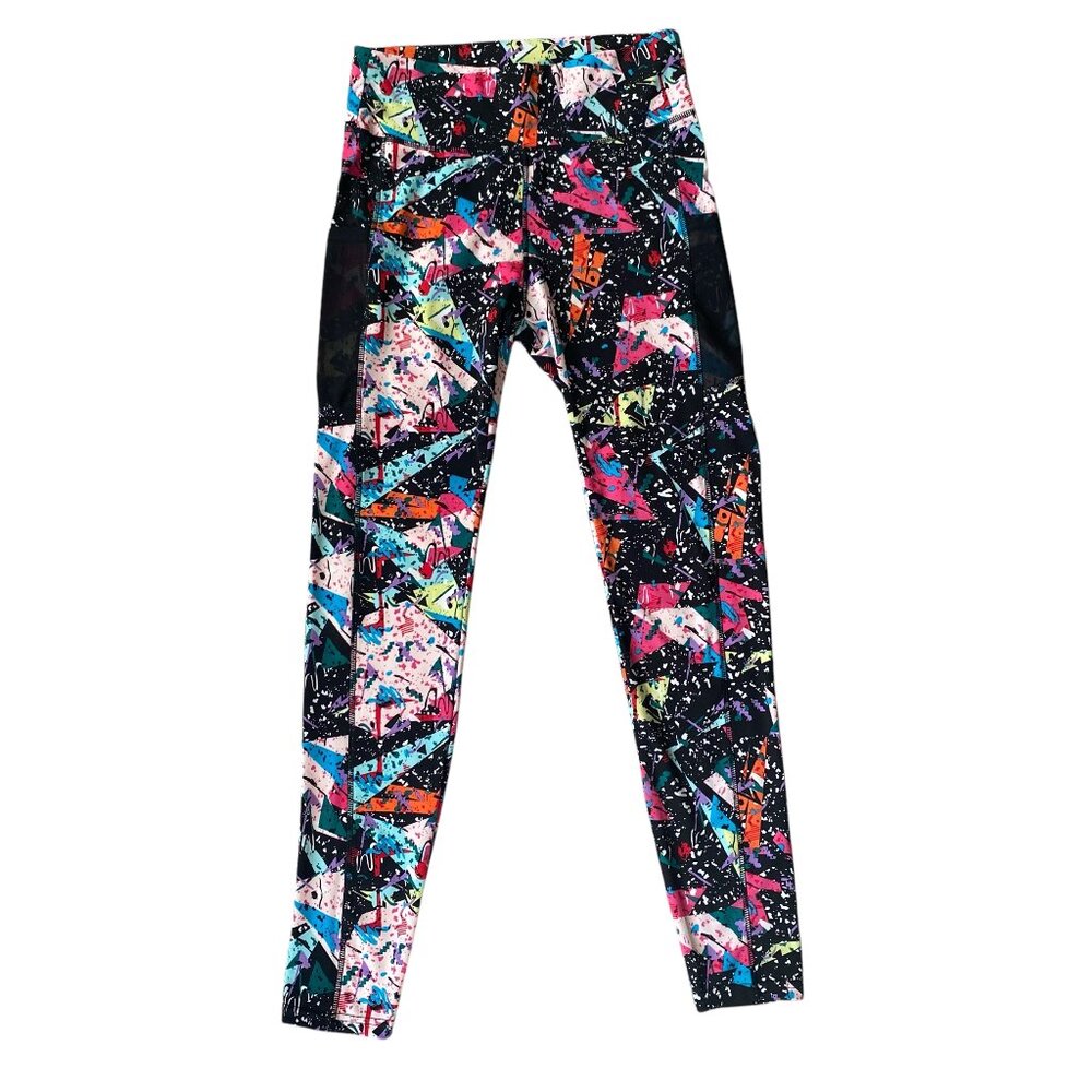 Yuna L/XL women's stretchy multicolored athletic skinny leggings with pockets